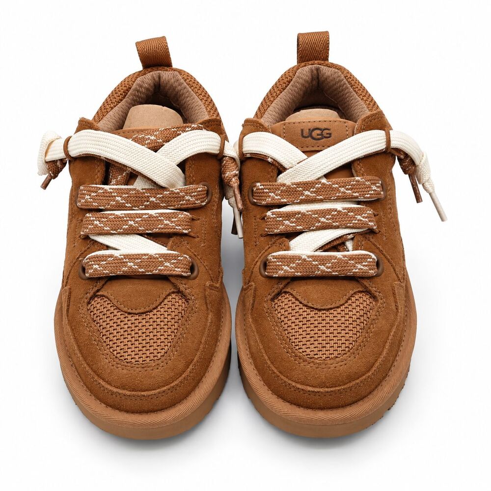 UGG Lo Lowmel Womens 8 Chestnut Suede Mesh Lace Up Low Top Sneakers 1168890 - Picture 5 of 7
